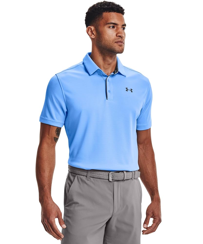 プロ仕様　アンダーアーマー　ゴルフウェア　ポロ　青 Amazon.co.jp: [アンダーアーマー] UA Tech Polo Carolina Blue